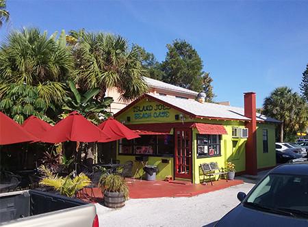 Island Joe's is a small building that's set back and easy to miss.