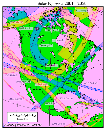 Paths of Solar Eclipses