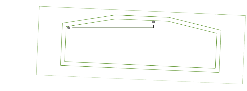 Animation of changing tilt of frame (while leveling) by sliding left or right on nails