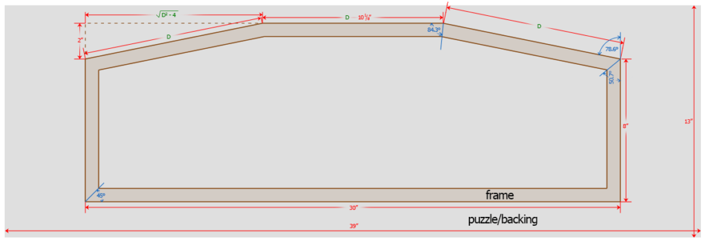 schematic diagram of back of puzzle mount